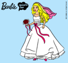 Dibujo Barbie vestida de novia pintado por IvaniTToh 