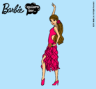 Dibujo Barbie flamenca pintado por crisguapa