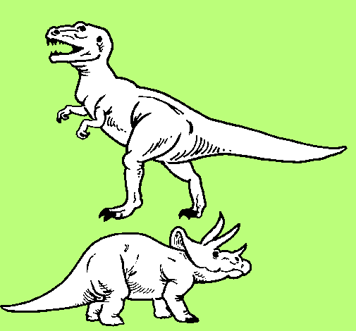 Triceratops y tiranosaurios rex