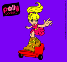 Dibujo Polly Pocket 7 pintado por patinadora  