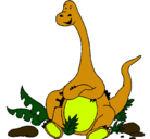 Dibujo Diplodocus sentado pintado por eric_yael
