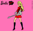 Dibujo Barbie la rockera pintado por masa