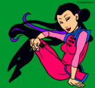 Dibujo Princesa ninja pintado por angie1234567