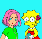 Dibujo Sakura y Lisa pintado por darliihtax