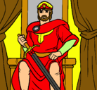 Dibujo Caballero rey pintado por anoni