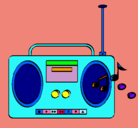 Dibujo Radio cassette 2 pintado por grabadisco