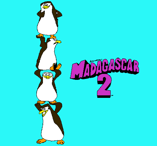Dibujo Madagascar 2 Pingüinos pintado por isaacespon