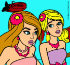 Dibujo Barbie y su amiga pintado por hgrrjjhalnab