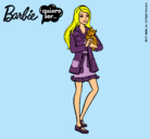 Dibujo Barbie con un gatito pintado por karen-julieth