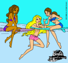 Dibujo Barbie y sus amigas pintado por antonela28