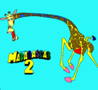 Dibujo Madagascar 2 Melman 2 pintado por cars2