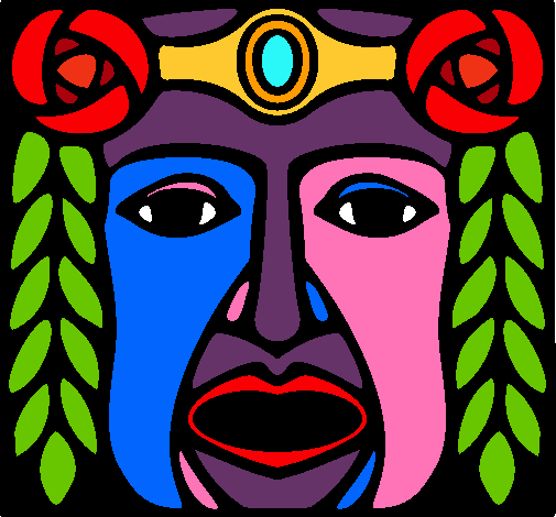 Dibujo Máscara Maya pintado por Omar09