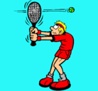 Dibujo Pelota veloz pintado por tenis