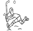 Dibujo Jugador de hockey sobre hierba pintado por hokey