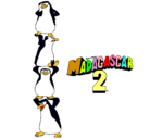 Dibujo Madagascar 2 Pingüinos pintado por luia122