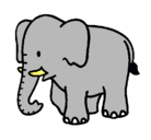 Dibujo Elefante bebe pintado por a2000