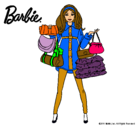 Dibujo Barbie de compras pintado por chicas