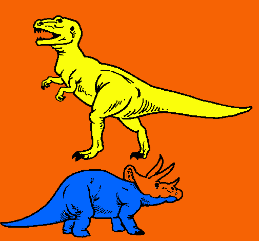 Triceratops y tiranosaurios rex