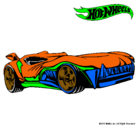 Dibujo Hot Wheels 3 pintado por naranja