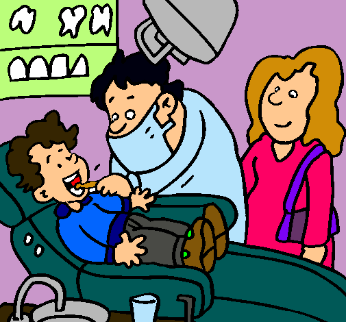 Niño en el dentista