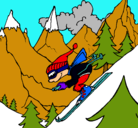 Dibujo Esquiador pintado por olavarria