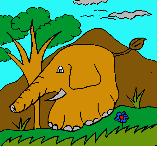 Dibujo Elefante pintado por lurdes22