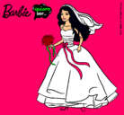 Dibujo Barbie vestida de novia pintado por yasmin9