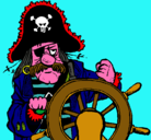 Dibujo Capitán pirata pintado por camilo