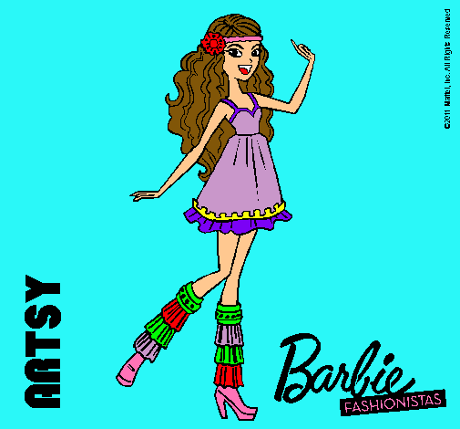 Dibujo Barbie Fashionista 1 pintado por Yanii