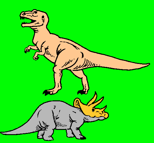 Triceratops y tiranosaurios rex