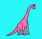 Dibujo Braquiosaurio pintado por broncosaurio