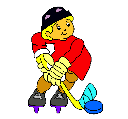 Niño jugando a hockey