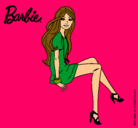 Dibujo Barbie sentada pintado por mOrenaH