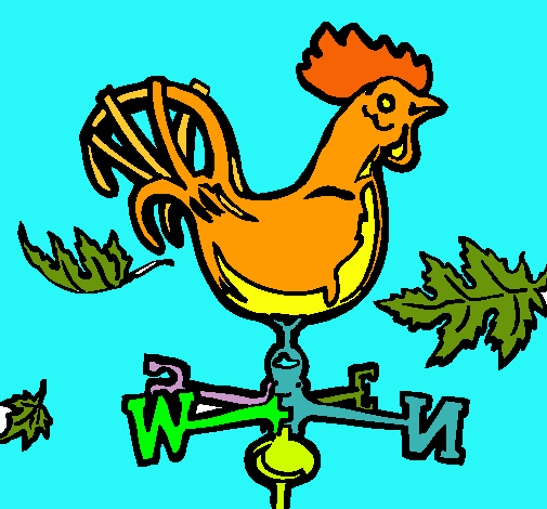 Dibujo Veletas y gallo pintado por samuelito2