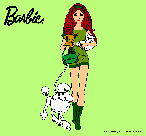 Barbie con sus mascotas