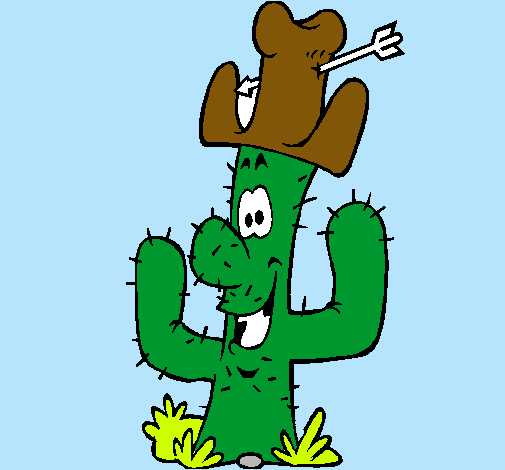 Cactus con sombrero