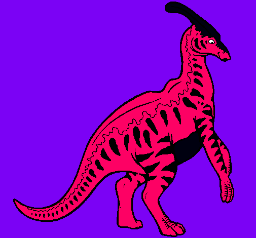 Parasaurolofus con rayas