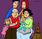 Dibujo Familia pintado por viejo