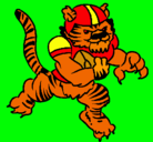 Dibujo Jugador tigre pintado por tachohg