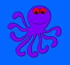 Dibujo Pulpo 2 pintado por chochi