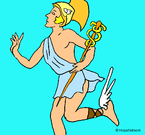 Dibujo Hermes pintado por xaviondo