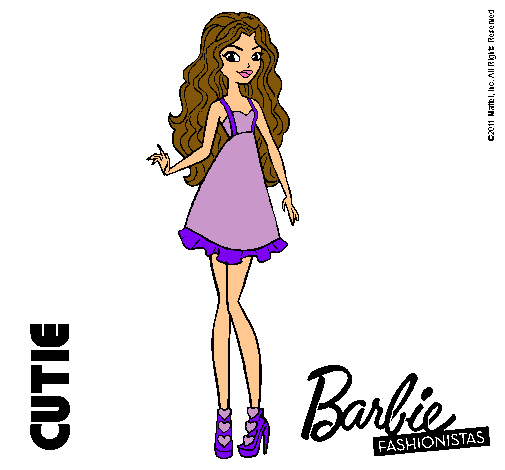 Dibujo Barbie Fashionista 3 pintado por martareina