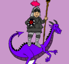 Dibujo Caballero San Jorge y el dragon pintado por cisf