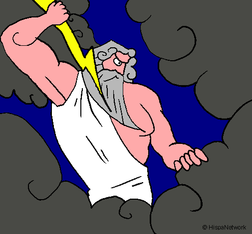 Dibujo Dios Zeus pintado por xaviondo