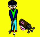 Dibujo Jugador de golf II pintado por mermejor