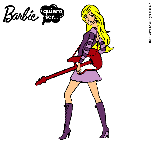 Dibujo Barbie la rockera pintado por karen-julieth