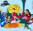 Dibujo Barbie con sirenas pintado por Maria-pm