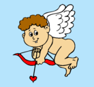 Dibujo Cupido pintado por chochi