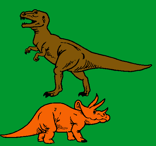 Triceratops y tiranosaurios rex