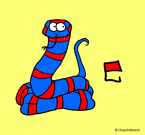 Dibujo Serpiente pintado por gabib